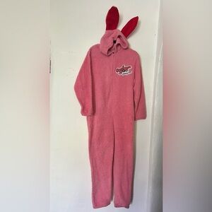 Pink bunny furry onesie from A Christmas Story Deranged Easter Bunny